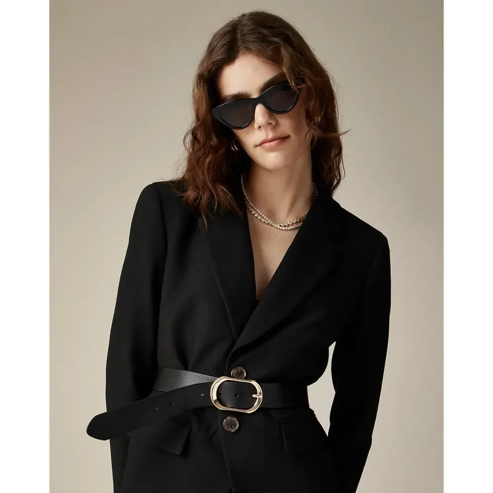 J. Crew Womens Madelyn Blazer Coat in Four-Season Stretch Black Size 10 NWOT
